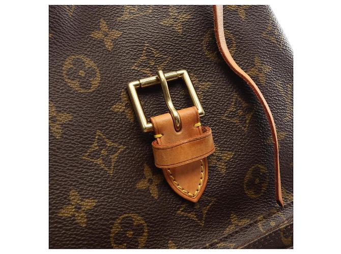 Zaino/Borsa Louis Vuitton Montsouris GM Marrone Monogramma - vista 10