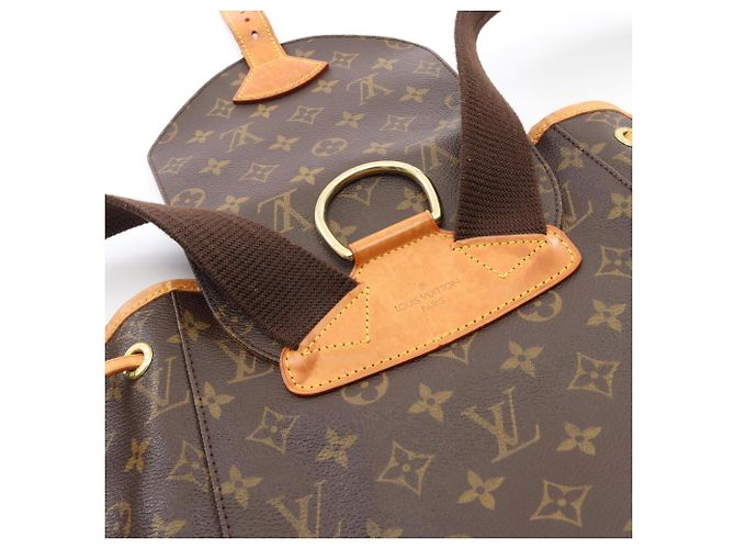 Zaino/Borsa Louis Vuitton Montsouris GM Marrone Monogramma - vista 15