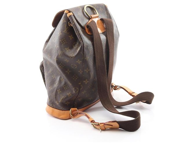 Zaino/Borsa Louis Vuitton Montsouris GM Marrone Monogramma - vista 2