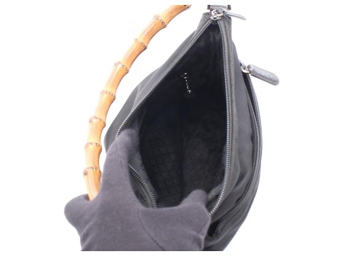 Borsa 2-Way Gucci Bamboo Nero - vista 3