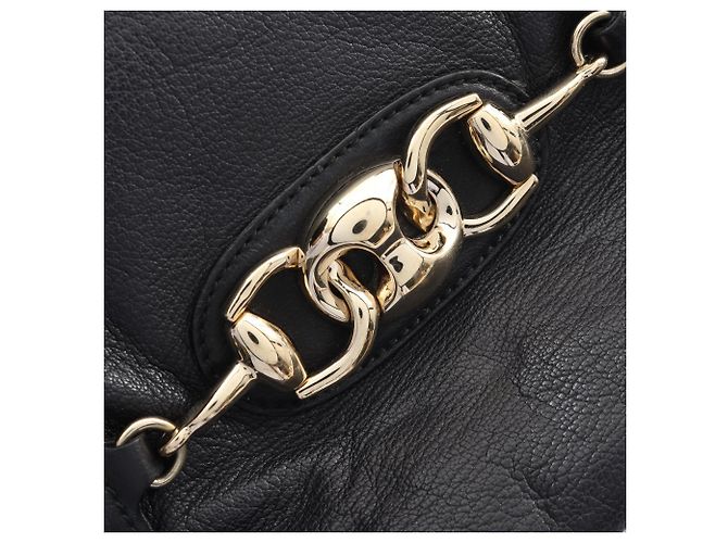 Borsa Gucci Bamboo Horsebit Nero - vista 10