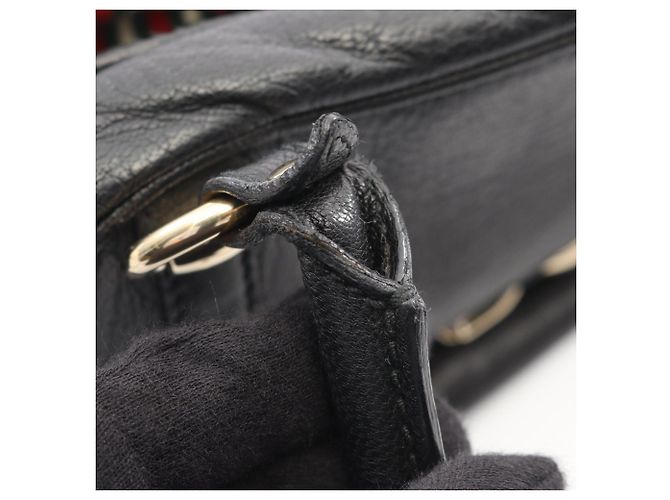 Borsa Gucci Bamboo Horsebit Nero - vista 6