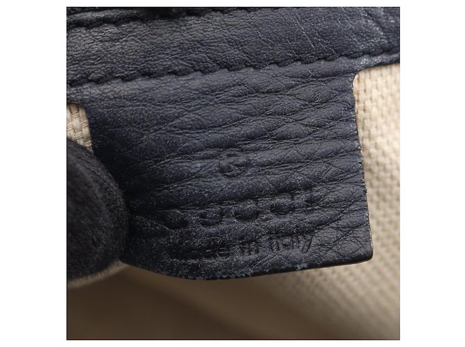 Gucci Soho Interlocking G Schultertasche Marineblau - Ansicht 4