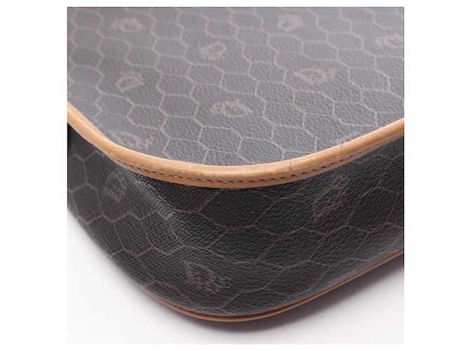 Borsa a Spalla Christian Dior Honeycomb Marrone Nero - vista 10
