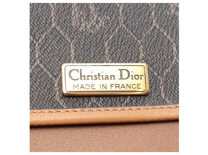 Borsa a Spalla Christian Dior Honeycomb Marrone Nero - vista 4