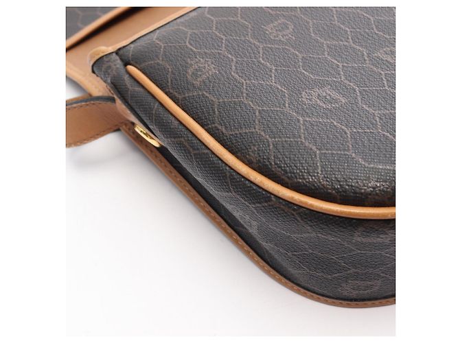 Borsa a Spalla Christian Dior Honeycomb Marrone Nero - vista 7