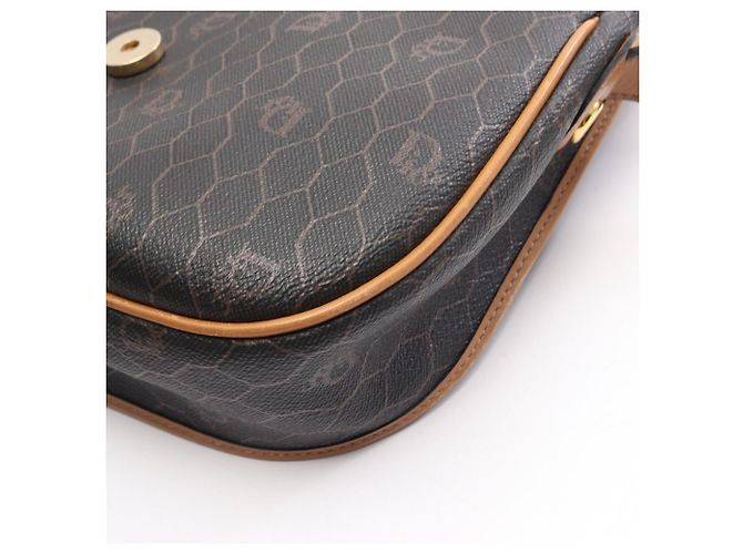 Borsa a Spalla Christian Dior Honeycomb Marrone Nero - vista 8