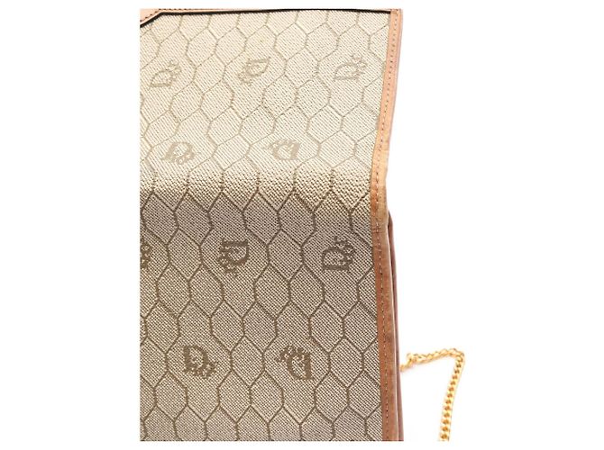 Sac à bandoulière Christian Dior Honeycomb Marron Beige - vista 11