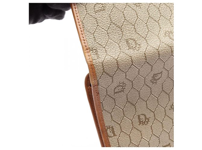 Sac à bandoulière Christian Dior Honeycomb Marron Beige - vista 12