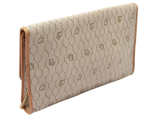 Sac à bandoulière Christian Dior Honeycomb Marron Beige - vue 2