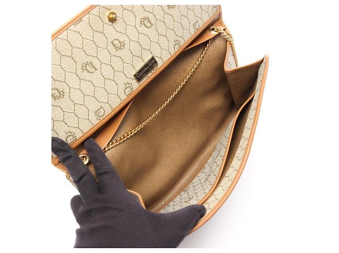 Sac à bandoulière Christian Dior Honeycomb Marron Beige - vue 3