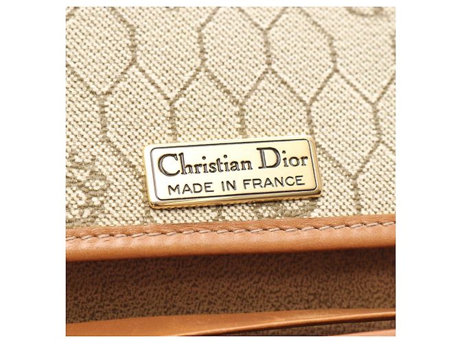 Sac à bandoulière Christian Dior Honeycomb Marron Beige - vue 4