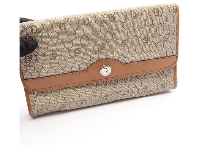 Sac à bandoulière Christian Dior Honeycomb Marron Beige - vue 7