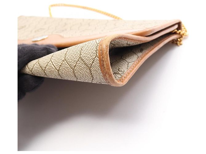Sac à bandoulière Christian Dior Honeycomb Marron Beige - vue 8