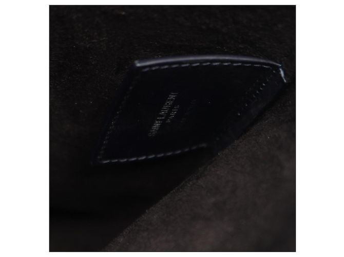 Borsa Tote in pelle blu navy Saint Laurent - vista 4