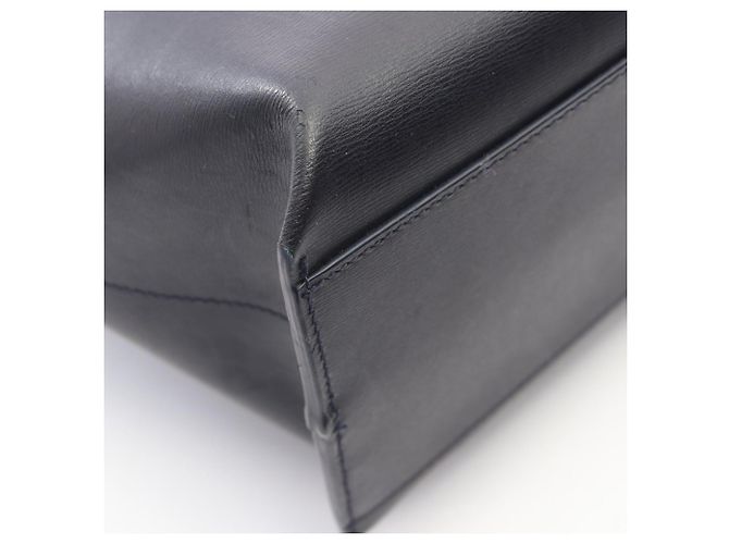 Borsa Tote in pelle blu navy Saint Laurent - vista 5