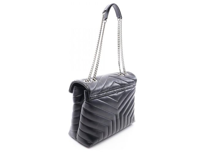Borsa Tote Loulou Medium Yves Saint Laurent Paris Nero - vista 2