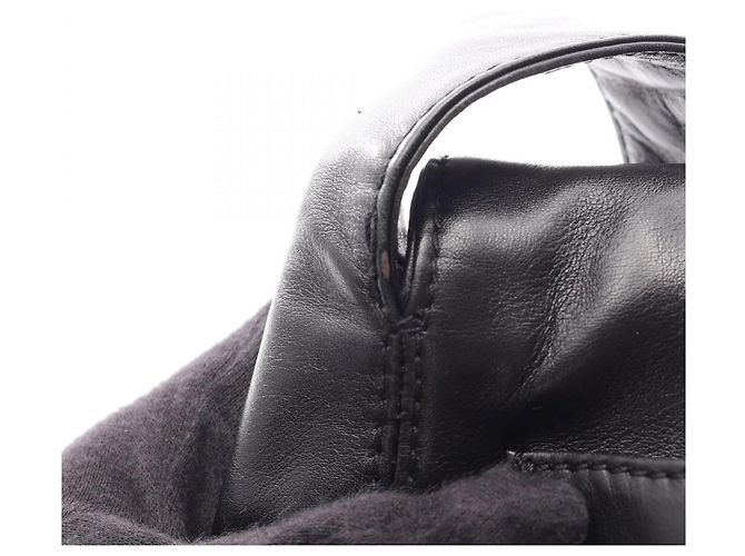 Borsa a tracolla Chanel Coco Mark in agnello nero - vista 14