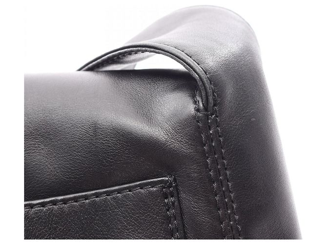 Borsa a tracolla Chanel Coco Mark in agnello nero - vista 15