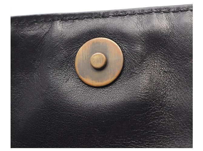Borsa a tracolla Chanel Coco Mark in agnello nero - vista 16