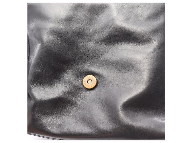 Borsa a tracolla Chanel Coco Mark in agnello nero - vista 8