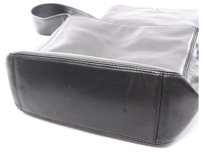 Borsa a tracolla Chanel Coco Mark in agnello nero - vista 9