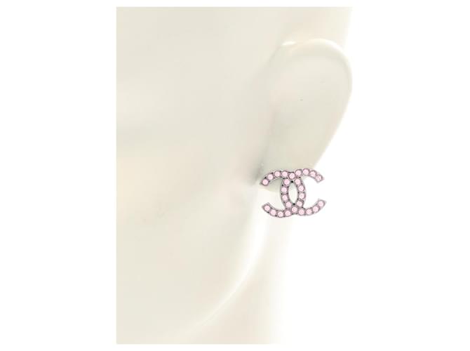 Orecchini Chanel Coco Mark B17K Argento Rosa - vista 4