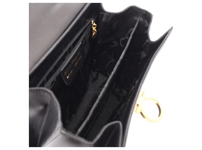 Borsa a 2 modi Salvatore Ferragamo Gancini Nero - vista 3