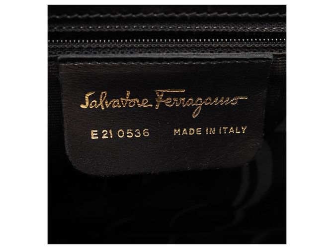 Borsa a 2 modi Salvatore Ferragamo Gancini Nero - vista 4