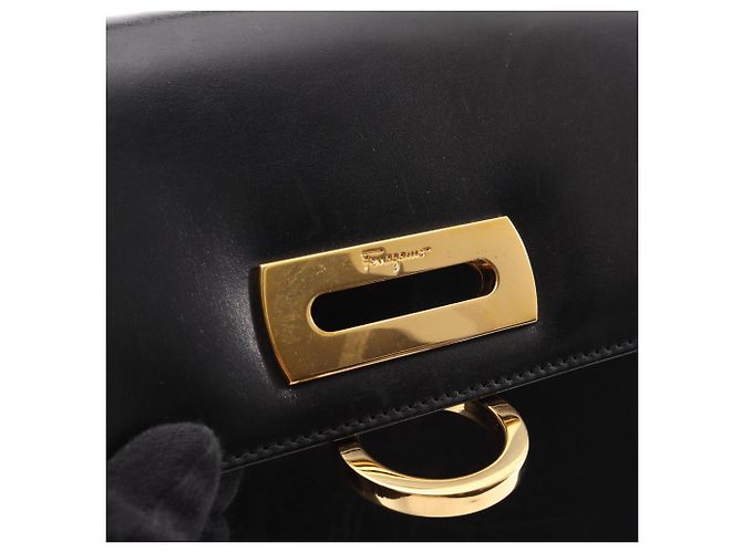 Borsa a 2 modi Salvatore Ferragamo Gancini Nero - vista 9