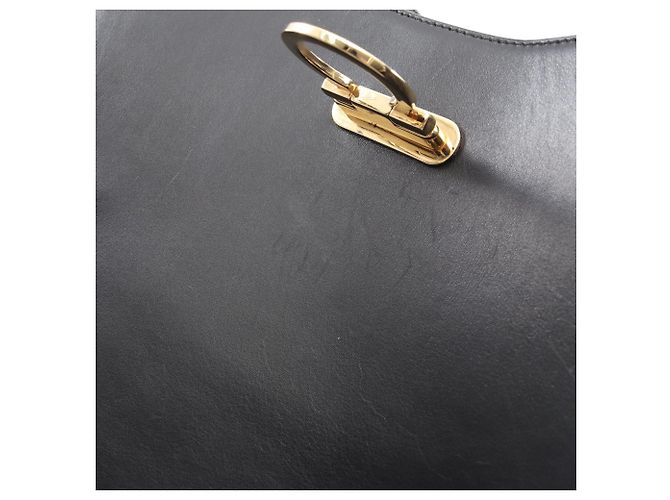 Borsa a tracolla in pelle nera Salvatore Ferragamo Gancini Nero - vista 11