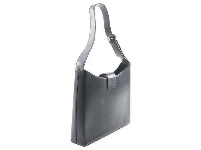 Borsa a tracolla in pelle nera Salvatore Ferragamo Gancini Nero - vista 2