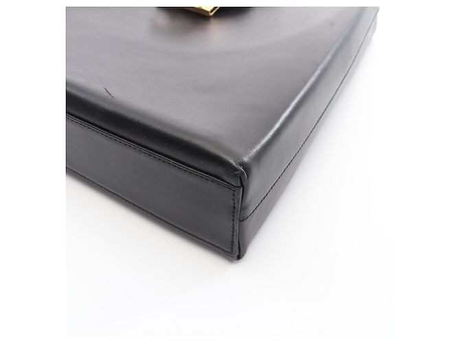 Borsa a tracolla in pelle nera Salvatore Ferragamo Gancini Nero - vista 5