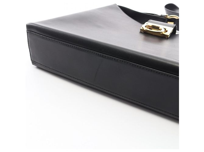 Borsa a tracolla in pelle nera Salvatore Ferragamo Gancini Nero - vista 6