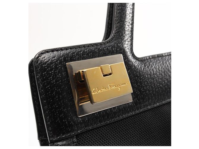 Borsa a mano nera Salvatore Ferragamo Nero - vista 7