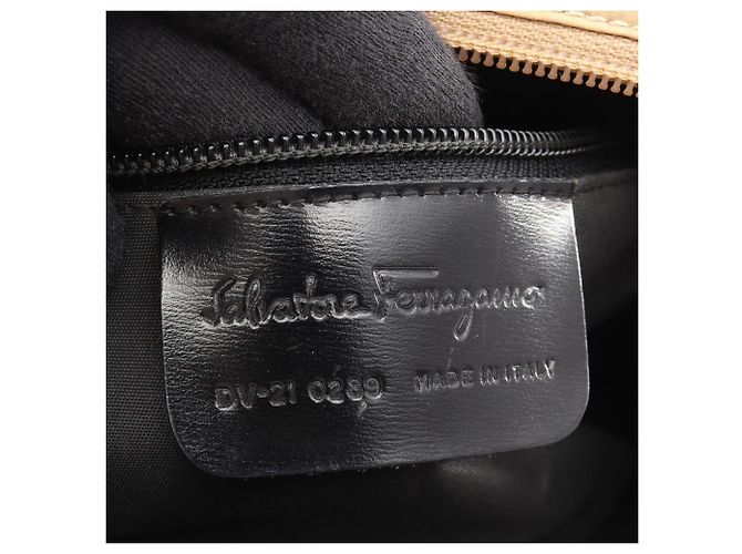 Borsa in tessuto Salvatore Ferragamo Beige - vista 4