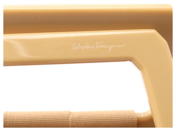 Borsa in tessuto Salvatore Ferragamo Beige - vista 5