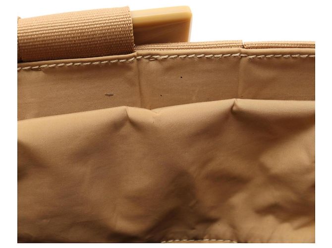 Borsa in tessuto Salvatore Ferragamo Beige - vista 9