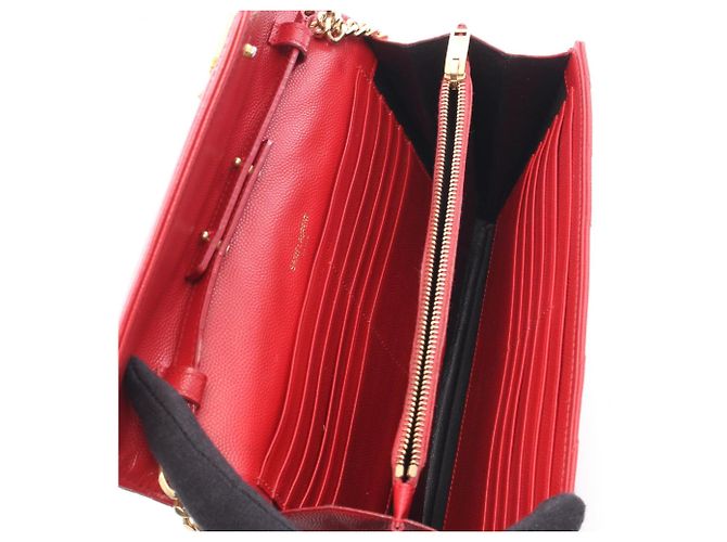 Borsa a Spalla Yves Saint Laurent Cassandra Classic Rosso - vista 3