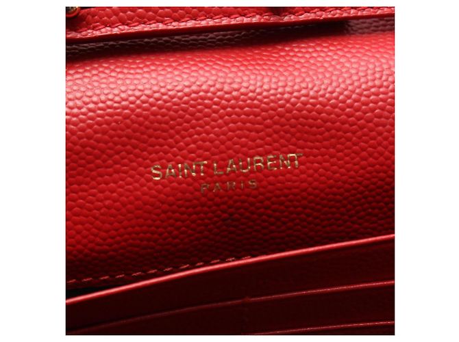 Borsa a Spalla Yves Saint Laurent Cassandra Classic Rosso - vista 4