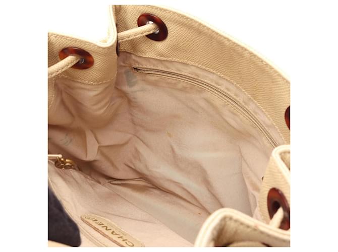 Zaino/Borsa Chanel Coco Mark Beige - vista 6