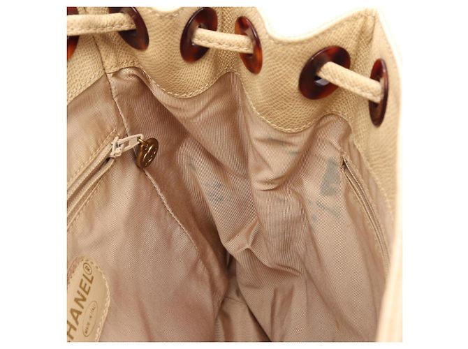 Zaino/Borsa Chanel Coco Mark Beige - vista 7