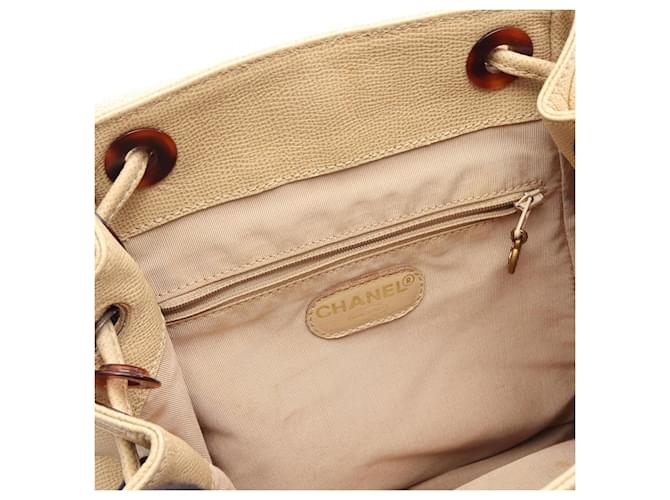 Zaino/Borsa Chanel Coco Mark Beige - vista 8