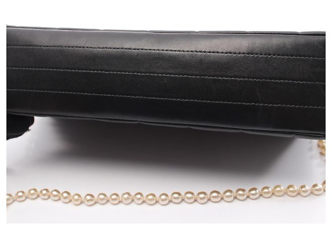 Borsa a tracolla Chanel Chocolate Bar con catena di perle Nero - vista 10