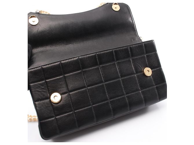 Borsa a tracolla Chanel Chocolate Bar con catena di perle Nero - vista 14