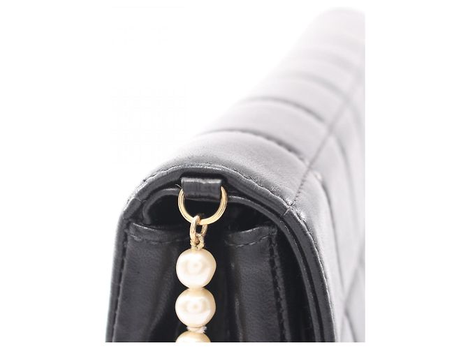 Borsa a tracolla Chanel Chocolate Bar con catena di perle Nero - vista 7
