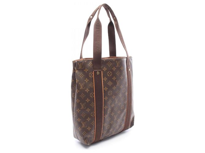 Borsa Tote Louis Vuitton Cabas Bobour Marrone Damier ebene - vista 2