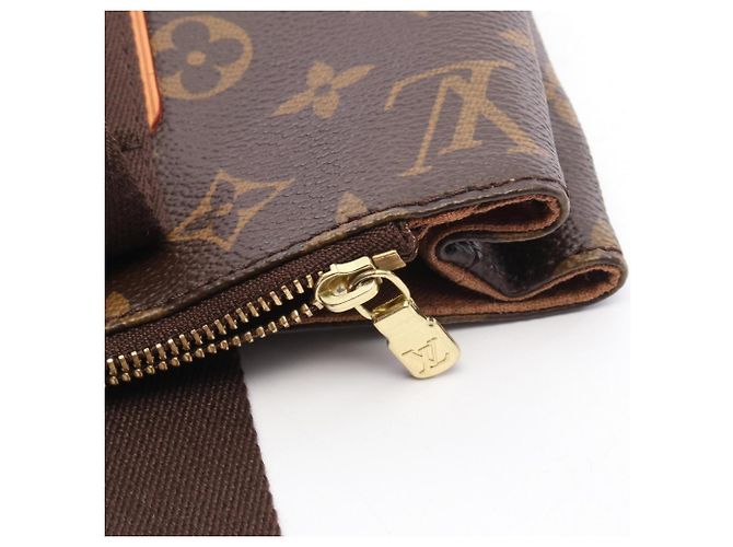 Borsa Tote Louis Vuitton Cabas Bobour Marrone Damier ebene - vista 9