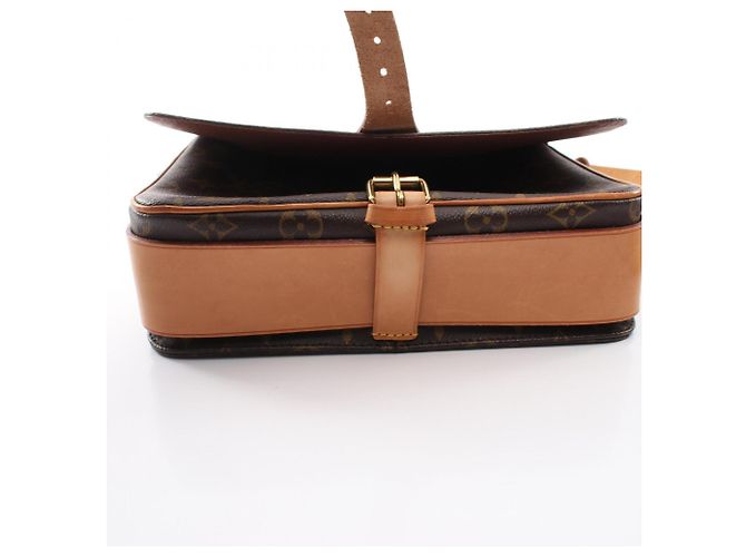 Borsa a Spalla Louis Vuitton Cartouchiere GM Marrone Monogramma - vista 10
