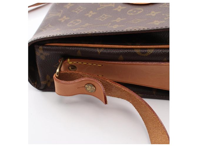 Borsa a Spalla Louis Vuitton Cartouchiere GM Marrone Monogramma - vista 12